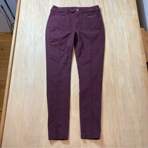 American Eagle Burgundy High Rise Jeggings